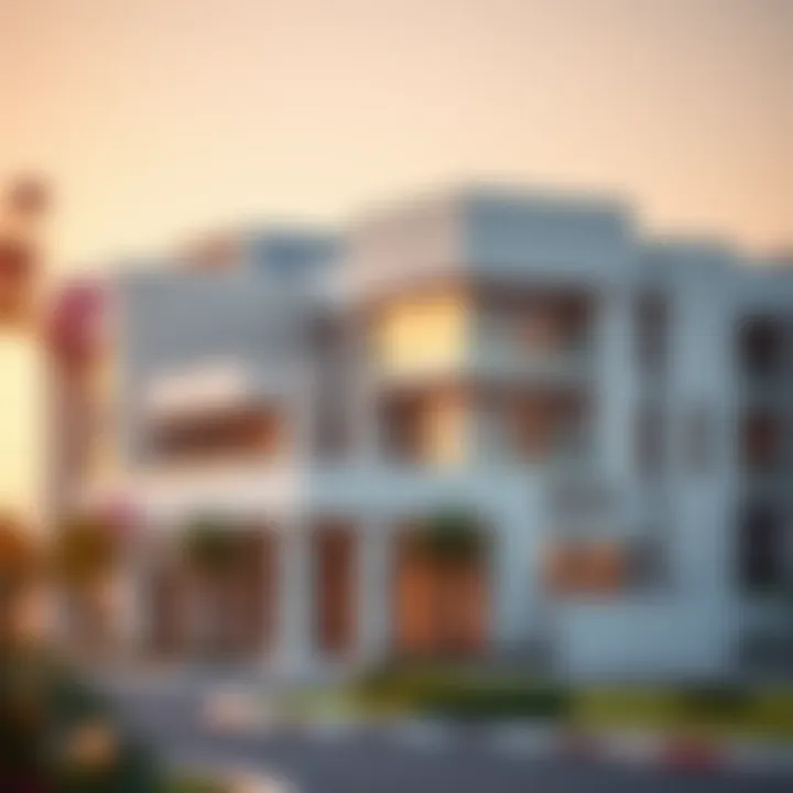 A detailed architectural design of a residential project