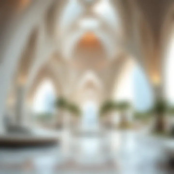 Close-up of the architectural details of Burj Park's innovative design