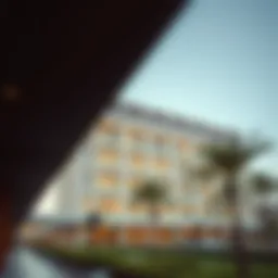Aesthetic view of the Awqaf Building in Muhaisnah showcasing modern architecture