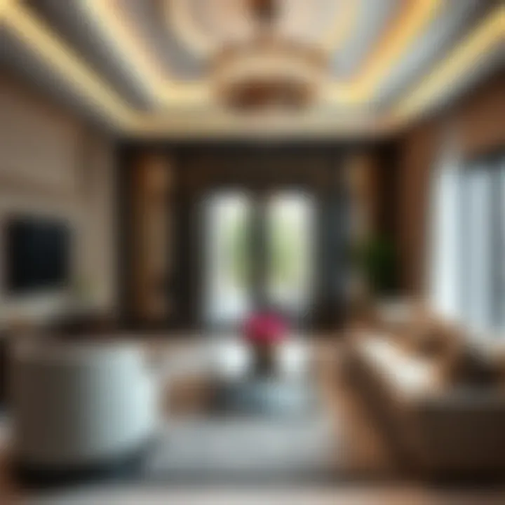 Elegant interior of a luxury apartment in Dubai