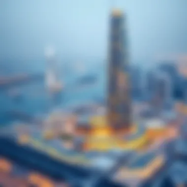 Architectural Blueprint of Dubai Creek Tower Architectural design blueprint of Dubai Creek Tower