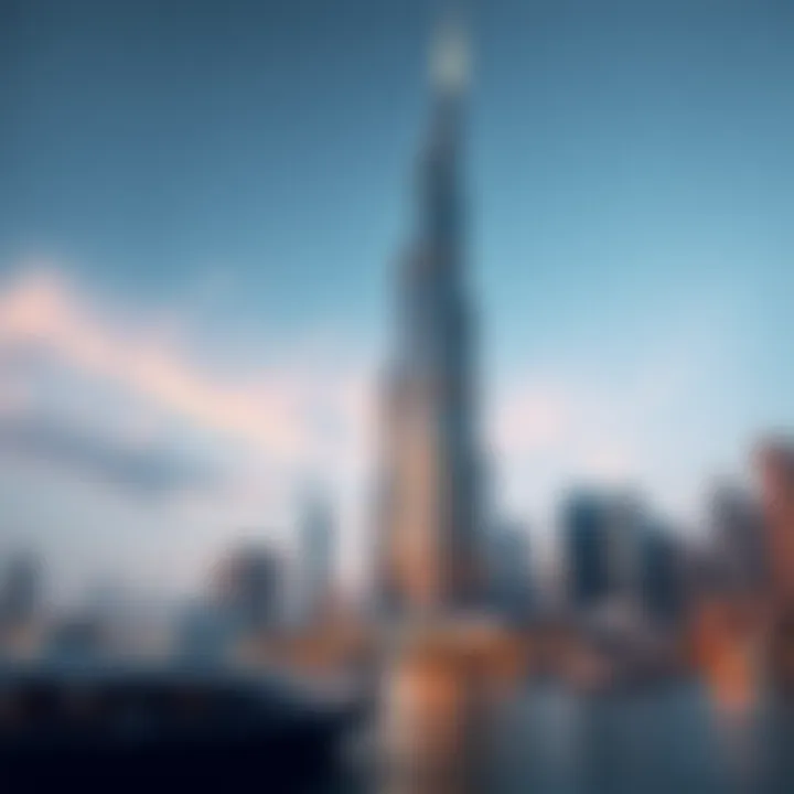 Stunning view of Dubai Creek Tower against the skyline