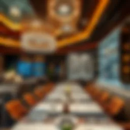 Elegant interior of a luxury restaurant in DIFC
