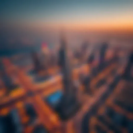 Aerial view of Dubai's skyline showcasing land development projects