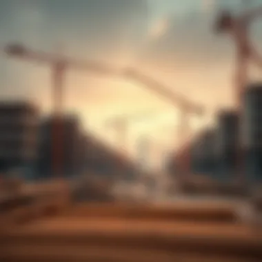 Construction Site of a Land Project Construction site of a prominent land project in Dubai