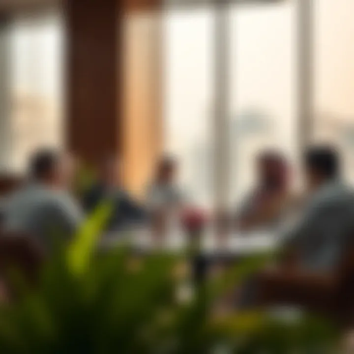 Government officials discussing land development strategies