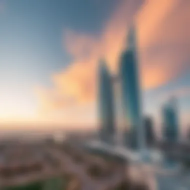 Stunning Aerial View of Etihad Towers Aerial view of Etihad Towers showcasing their stunning architecture