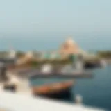 Panoramic view of Ajman Al Zorah waterfront