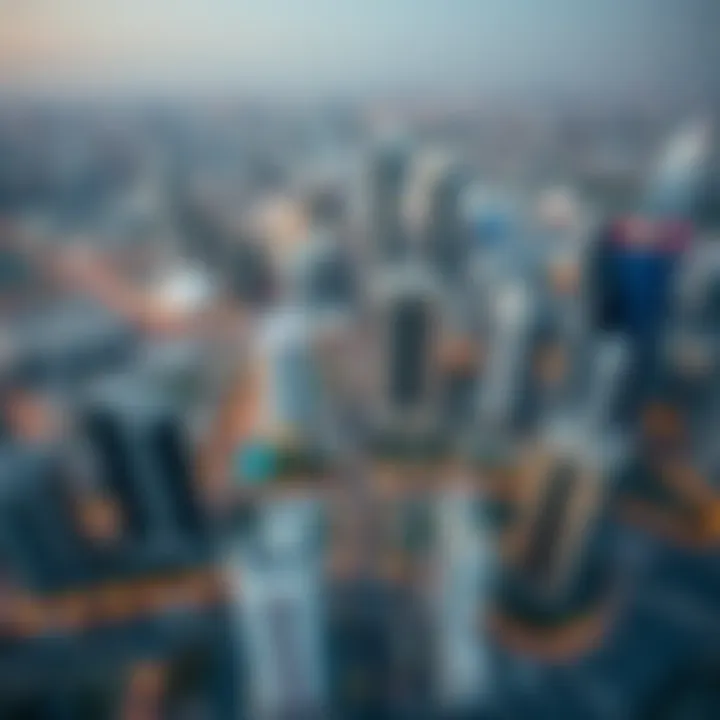 Aerial view of a bustling Dubai property market
