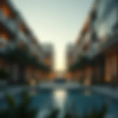 Modern architectural design of a residential building