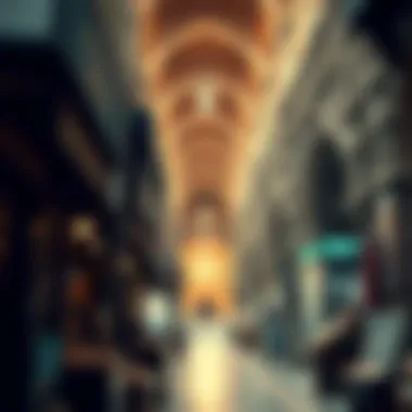 Traditional souk ambiance with intricate architecture
