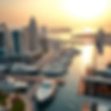 Marina JBR: A Hub of Real Estate Potential An aerial view of the Marina JBR area showcasing its significance in the Dubai real estate market.