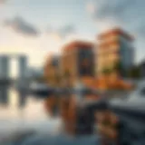 Stunning waterfront view of Marina Quays West showcasing its architectural elegance