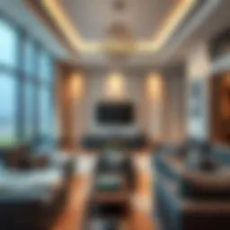 Stylish living room in Shabiya showcasing modern design elements