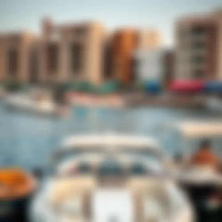 Boats and leisure activities on Dubai Creek