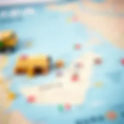 Map highlighting visa-free destinations for UAE residents