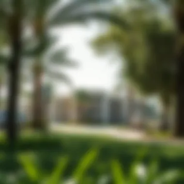 Lush green spaces in Jebel Ali Hills community