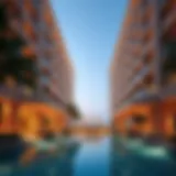 Architectural design of SoHo Palm Dubai showcasing contemporary elegance