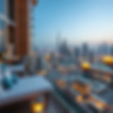 Dubai Skyline View from St. Regis The Residences Panoramic view of Dubai skyline from St. Regis The Residences