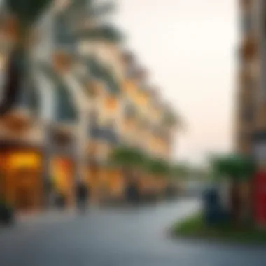 Trendy Neighborhood in Dubai Trendy neighborhood in Dubai highlighting local amenities